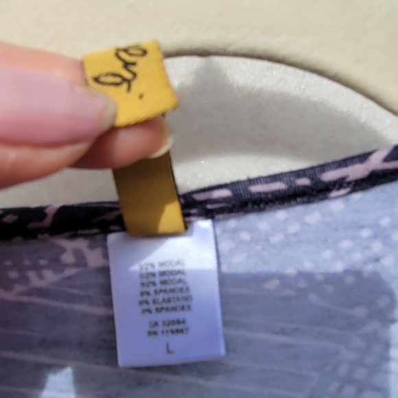 Rachel Pally Geometric Print Long Sleeve Soft Flowy tunic dress comfy  L - Picture 6 of 12